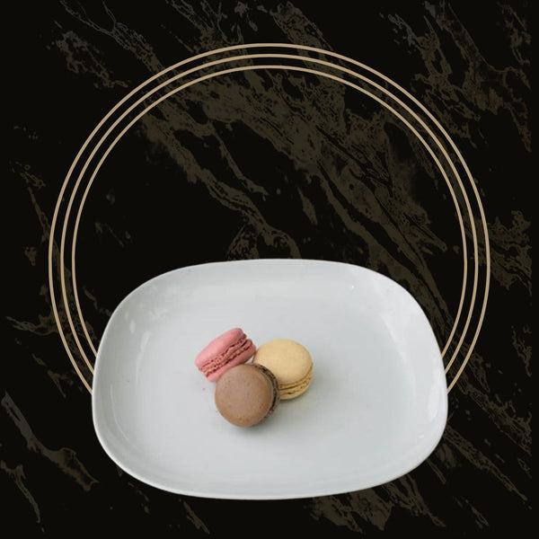 Delicate macarons in a variety of pastel colors and flavors from The Bakers Shop in Birmingham