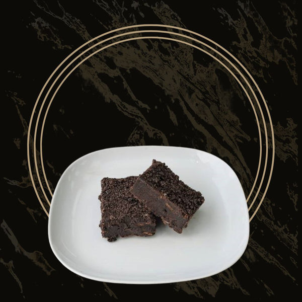 Rich Oreo chocolate brownie with a gooey center and Oreo cookie chunks from The Bakers Shop in Birmingham